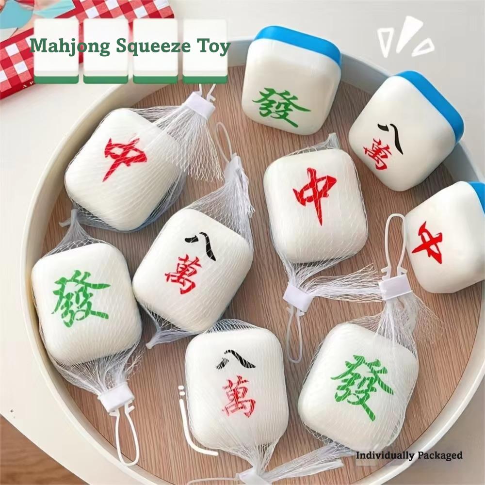 PU Stress Relief Toy 6-Sided Dice Sensory Fidget Toy Kawaii Novelty Squeeze Toy  for Collection