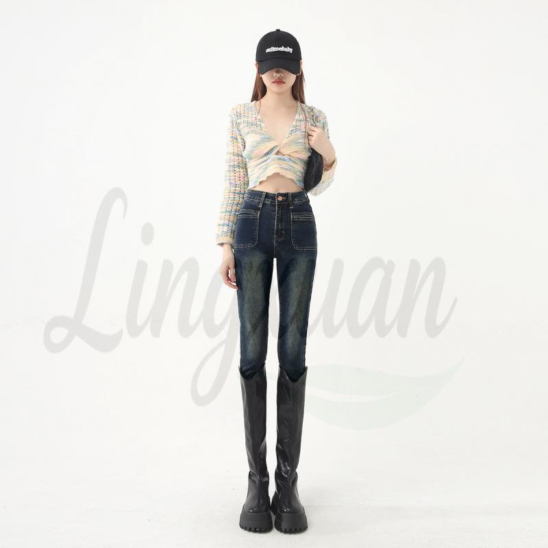 Cozy High-Waisted Butt-Lifting Skinny Jeans for Women