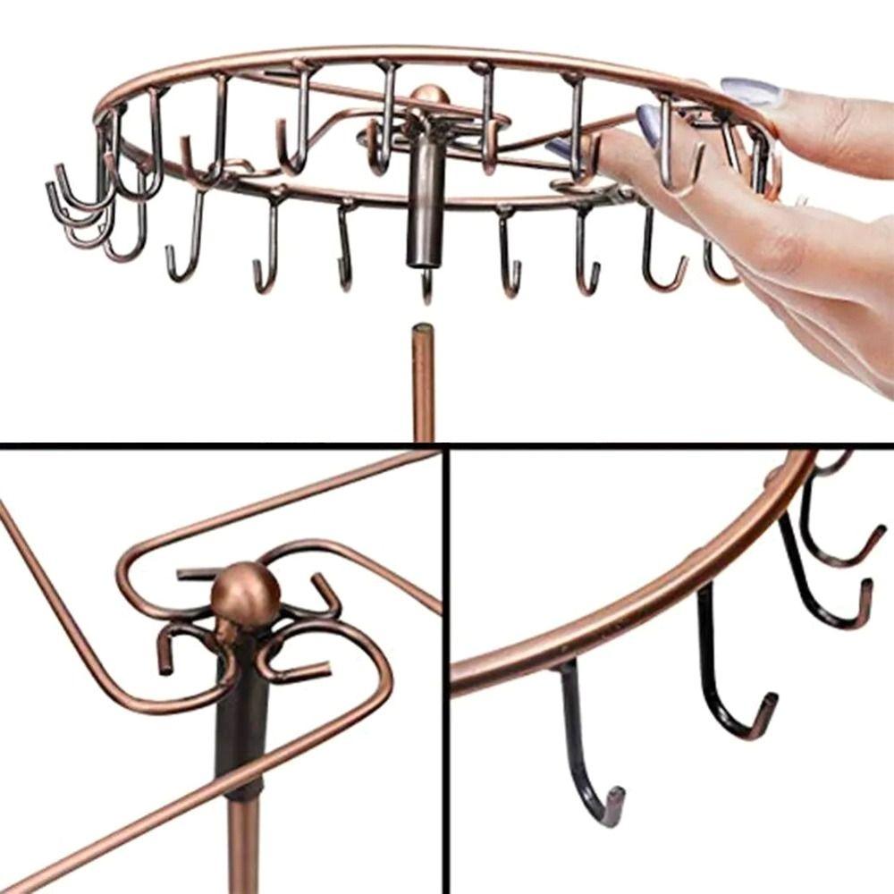 Metal Rotating Jewelry Stand 2Colors Earrings Display Rack New Jewelry Hanging Shelf  Home Goods