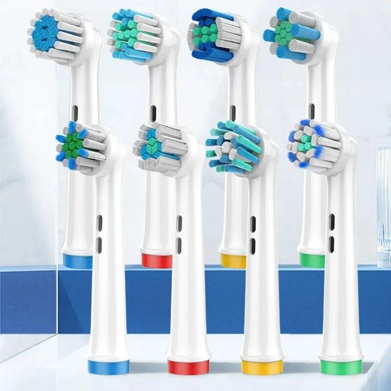 4PCS Dupont Bristle Electric Toothbrush Heads Whiten Teeth/Daily Clean/Precison Cleaning/Soft Care Teeth For Oral B