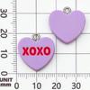 12 Color Resin Heart XOXO Letter Charms for DIY Jewelry
