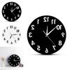 Horloge murale anti-acrylique inversée avec affichage LED pour la décoration du salon