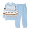 Autumn And Winter Half Fleece Lazy Wind Pajamas Women'S Winter High-End Warm Coral Fleece Loungewear Set