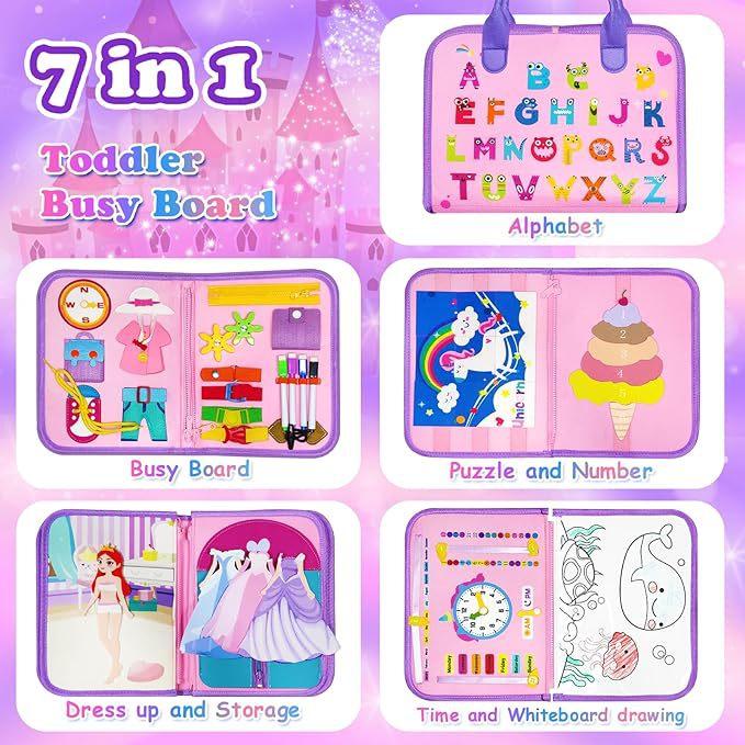 Felt Busy Board, Dressing Board Educational Toys Children'S Felt Learning Board Felt Early Education