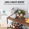 Armario Bar Industrial de 40 Pulgadas, Mesa de Vinos para Licores y Copas, Aparador Buffet con Soporte para Copas y Botellero, Madera Rústica Independiente