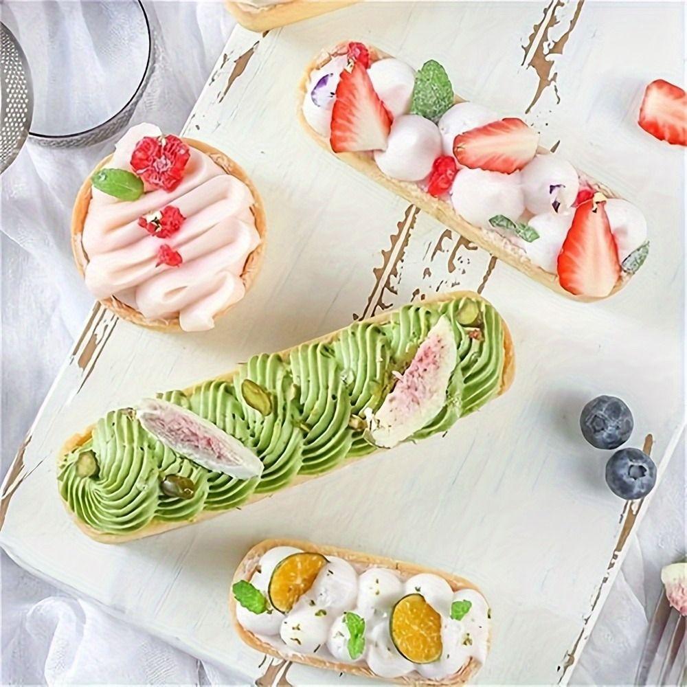 3Pcs Heat-Resistant French Perforated Tart Ring Mold Oval Tartlet Molds  Fruit Pie