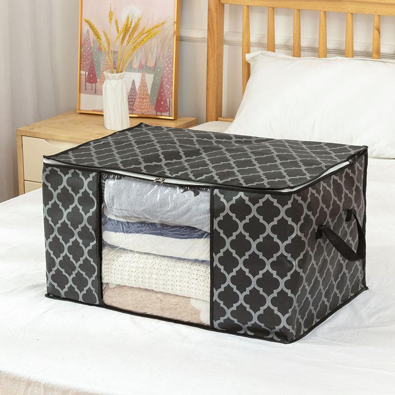 

1 piece foldable storage bag, large capacity zipper storage box, used for clothes, blankets, toys, bedding, etc