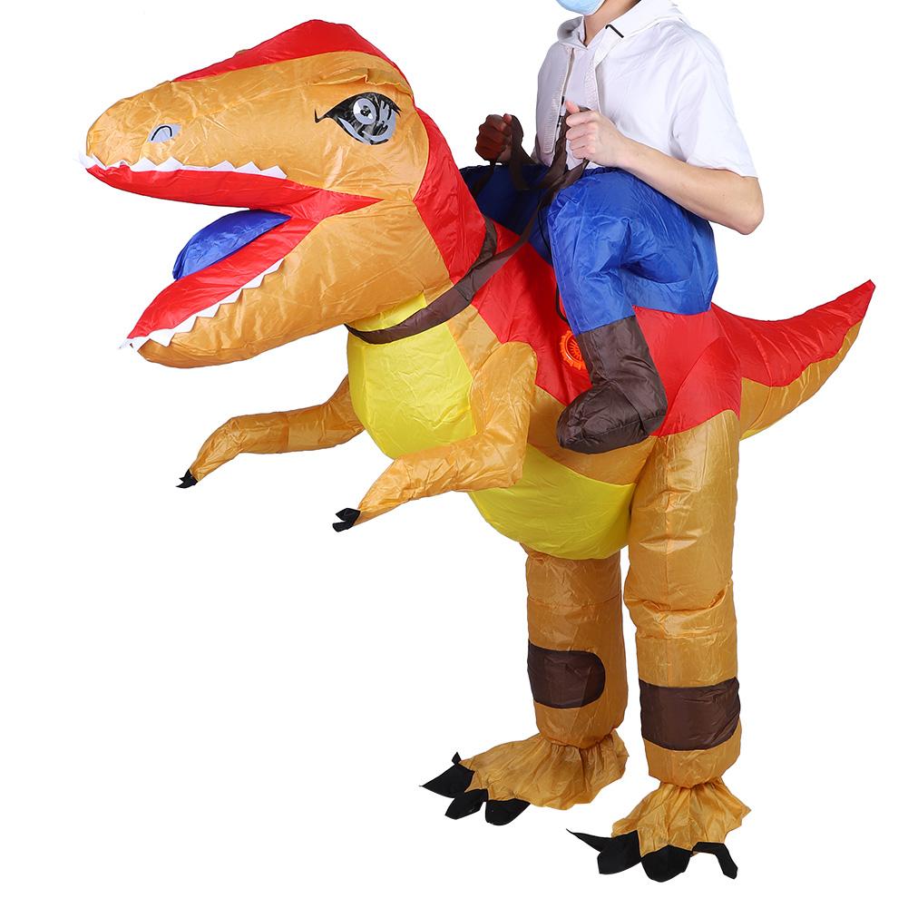 Dinosauří nafukovací halloweenský kostým pro dospělé Dítě s dmychadlem Vzduch Festivaly Party DekoraceX115