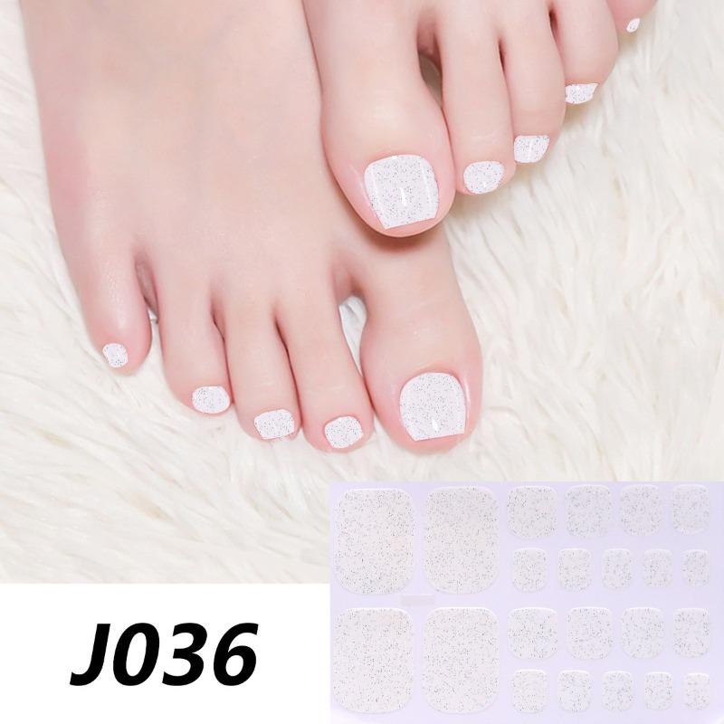 The New Pure Foot Stickers with Glitter Are Now Available for Full Checkered Nail Art