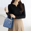 Špičková textúra, ľahký luxus, kabelka do ruky s kosoštvorcovým vzorom, crossbody kabelka a kabelka na jedno rameno