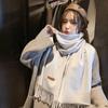 Podzimní a zimní nový šátek dámský zesílený imitace kašmíru všestranný studentský šál dlouhý kostkovaný šátek