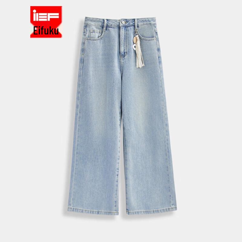 IEF Petite 2026 Spring Denim Wide-Leg Pants M