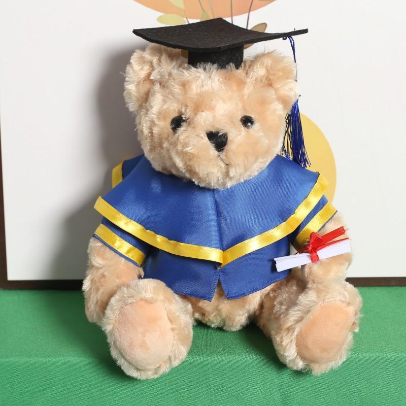 Cute Doctoral Bear Graduation Bear Doll Plush Toy Hat Doctoral Bear Doll Bachelor Bear