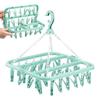Stendibiancheria Pieghevole con 32 Pinze - Appendiabiti per Asciugare Calzini, Biancheria Intima, Reggiseni e Solette per Scarpe - Accessorio Salvaspazio per Stendibiancheria