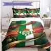 Juego de Ropa de Cama Estampado de Fútbol Real Betis de 3 Piezas, Cómodo y Amigable con la Piel Juego de Funda Nórdica para Dormitorio