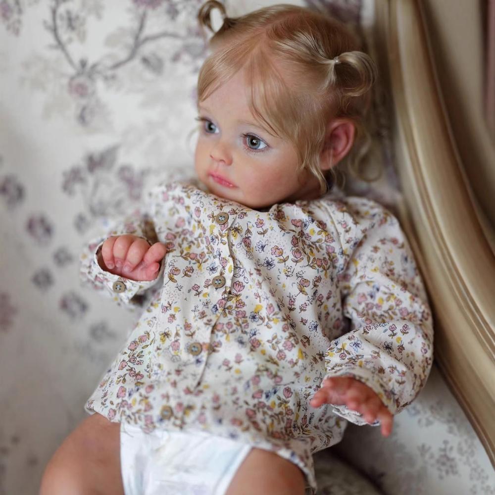Oryginalna marka Reborn Lalka dla Malucha Sue Sue 24'' 60cm Miękka bawełna Wypchane Tkaninowe Ciało Lalka Reborn Real Jak 3D Malowana Skóra Noworodka Lalka dla Dzieci