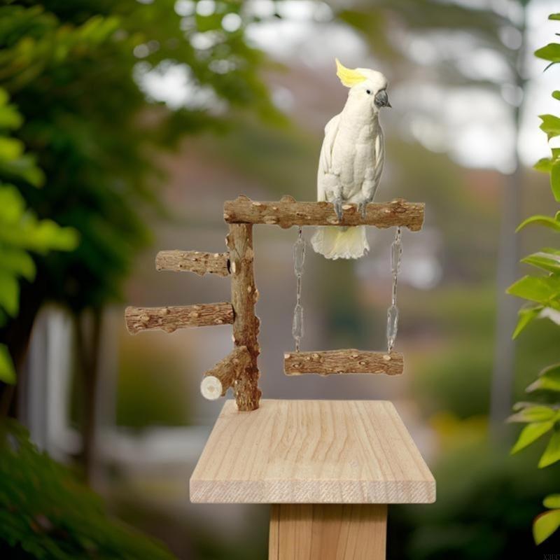 Ladder Toy for Bird Perch Stand Grinding Scratchers Perch Swing Molar Chew Toy for Parrots Parakeets Toy Bird X3UC