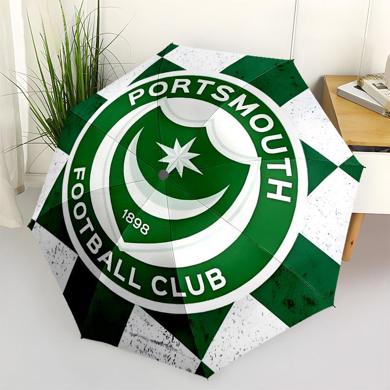 

Portsmouth Football Club, Badge Automatic Opening and Closing, 8 rib Structure Portable Umbrella, Suitable for Men and Women in All Seasons