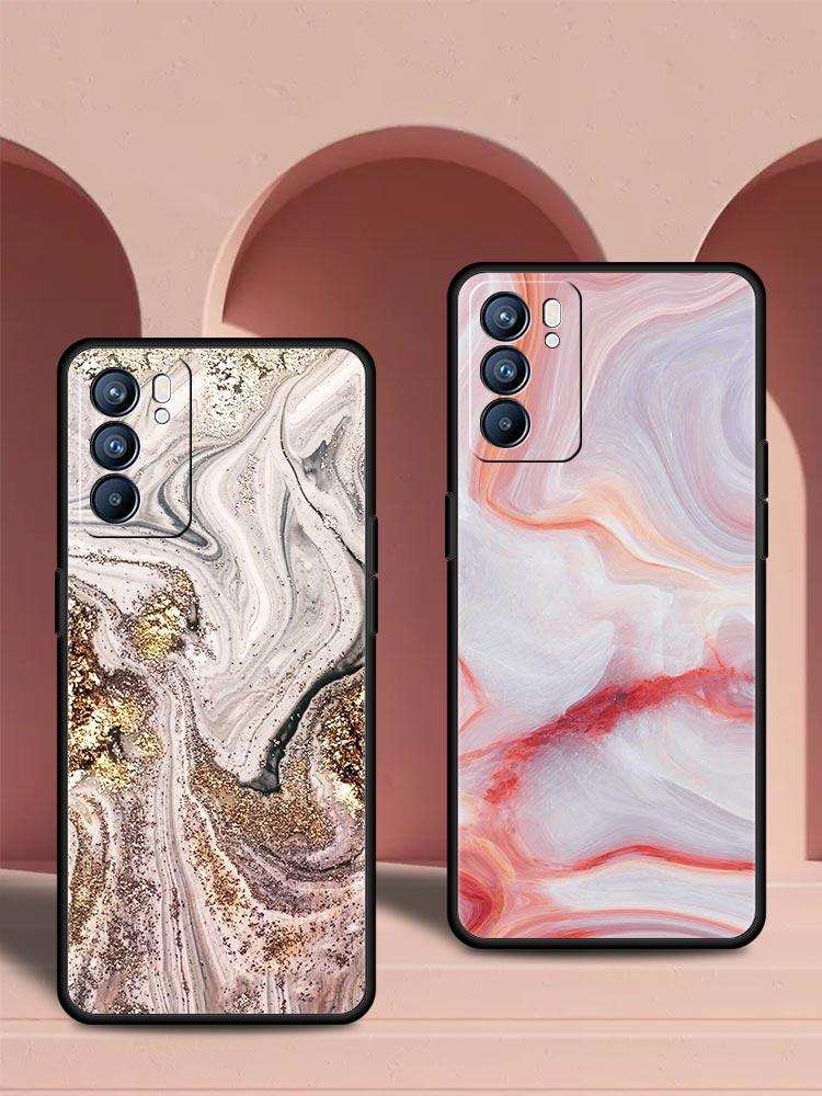 Vintage Marble Phone Case For Oppo Reno 13 12 11 10 7 F Find X5 X6 A98 A80 A79 A78 A57 A54 A31 A17 Pro 5G Soft TPU Cover Fundas