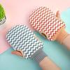 Exfoliating Bath Gloves, Double-Sided Wave Pattern, Strong Decontamination Washcloth for Adults, Men & Women, Dead Skin Removal Spa Mitts