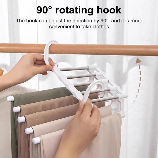 Hosenbügel mit drehbarem Haken, starker, tragfähiger, ausziehbarer, faltbarer multifunktionaler Hosenständer, Hosenbügel