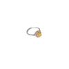 Gusen Exquisite High-Carbon Diamond & Yellow Zircon Ring and Earring Set