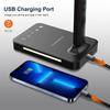 New USB/Wireless Charger LED Desk Lamp Alarm Clock Temperature Dimmable Touch Table Lamp Eye-Protection Reading Night Light