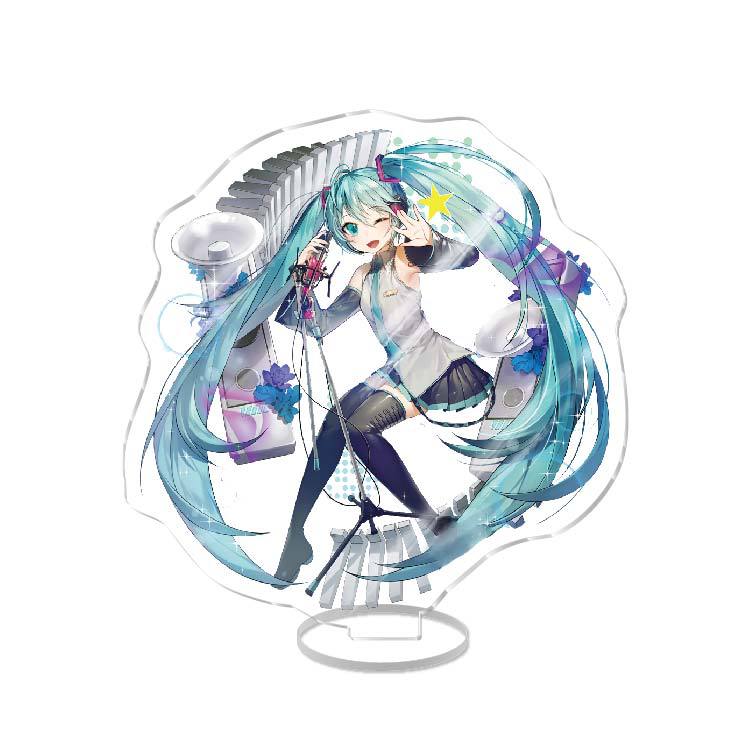 Anime Acrylic Stand Double Sided Artwork  Hatsune Miku Sakura Miku School Campus Figure Merchandise Otaku Collection