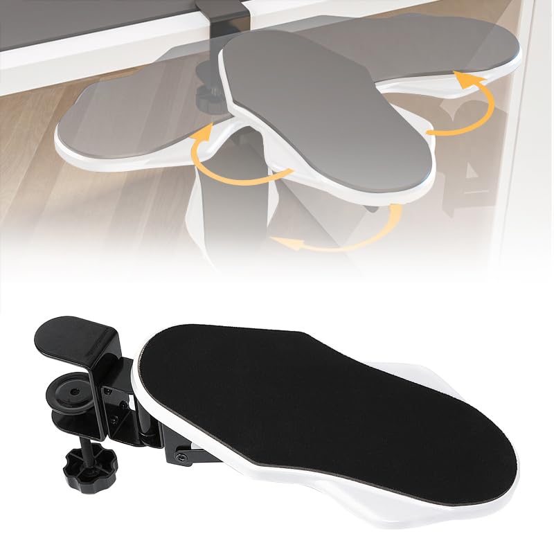 

BESSTER [Improved] Desk Armrest, Armrest, Desk Extender, Armrest Wrist Rest, Ergonomic Armrest Cushion, 180° Rotatable & 90° Foldable, No Drilling