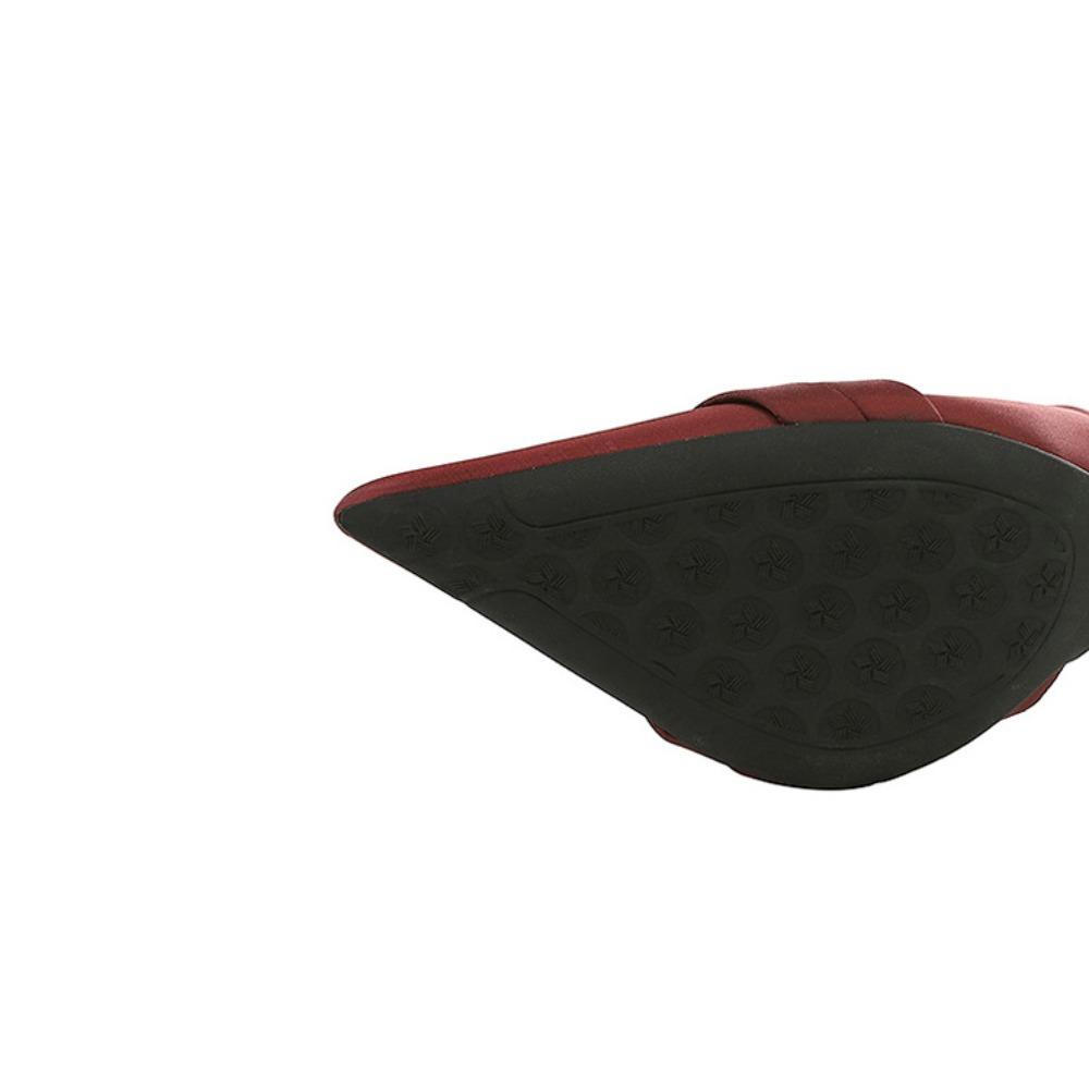 Scarpe Décolleté da Donna Francesi in Raso Slingback, Tacco Stiletto Sottile A Punta Bassa Con Fibbia A Cinturino Singolo Per Feste Banchetti DS-7317-3