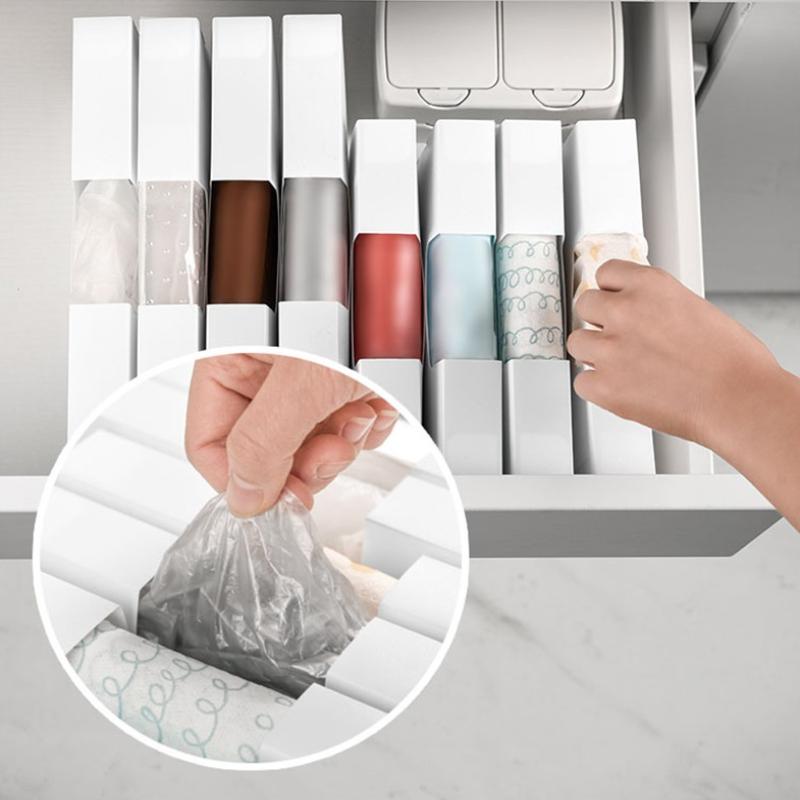 Kitchen Fresh-Keeping Bag Garbage Bag Storage Box Folding Storage Box Big/Small Disposable Gloves Plastic Bag Sorting Box