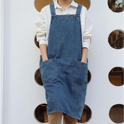 1pcs Home Kitchen Denim Canvas Apron Multi-Purpose Workwear for Milk Tea Coffee Shop Gardening Durable Cooking Apron