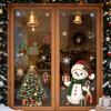Christmas 2027 New Window Stickers Cute Santa Reindeer Snowman Snowflake Xmas Glass Stickers Winter Home Shop Window Decor Gifts