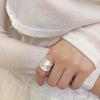 Silver Plating Brushed Geometric Opening Rings for Women Trendy Exaggerated Fashion  Minimalist Accessories