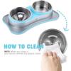 Slow Feeder Dog Bowls Homeuse Anti-Slip Stainless Steel Raised Dog Feeder for Small Sized Dogs Puppy