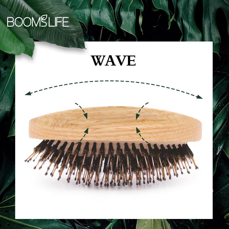 Oak Wood Hair Brush Soft Boar Bristle Nylon Needle Wooden Hair Airbag Brush Scalp Massage Wood Brush and Comb Without Handle