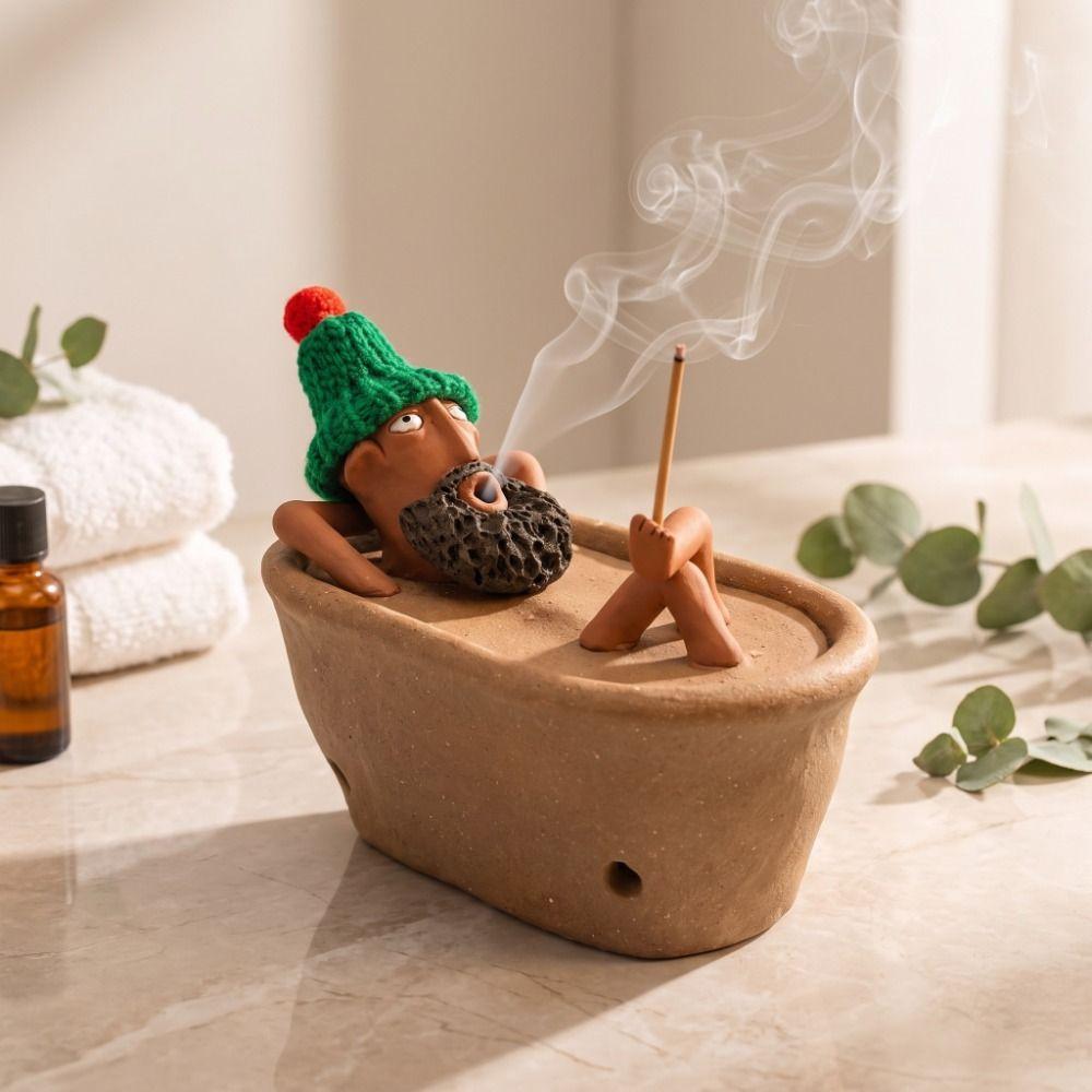 Creative Bathtub Incense Holder Funny Aromatherapy Incense Holder Incense Stick Burner Gift