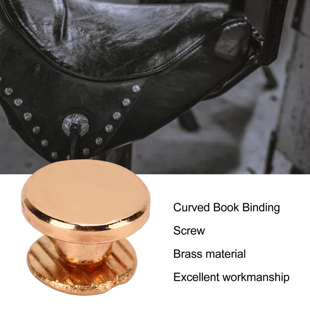 200er Set Buchbindeschrauben 9x5mm Hartes Dickes Messingmaterial Gleichmäßige Beschichtung Buchbindeschrauben Sortiertes Set für Fotoalbum