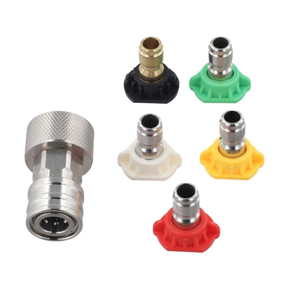Metal Construction Quick Connector Multiple Degree Spray Nozzle Tips  Garden Washing