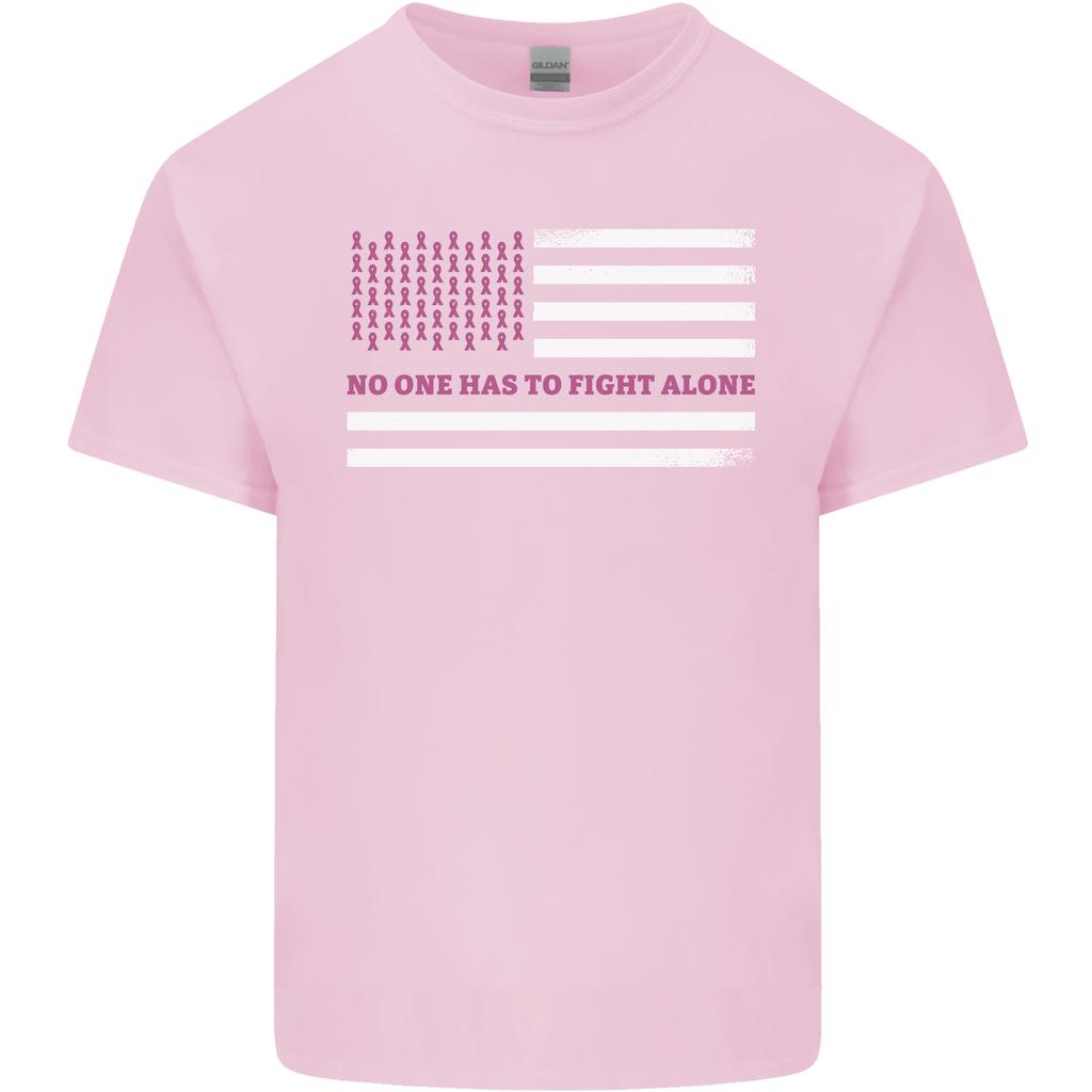 Breast Cancer Awareness USA Flag Unisexs Light Cotton TShirt