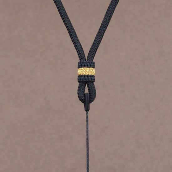 

Thick Hand-Woven Jade Stone Pendant Necklace for Men & Women красный