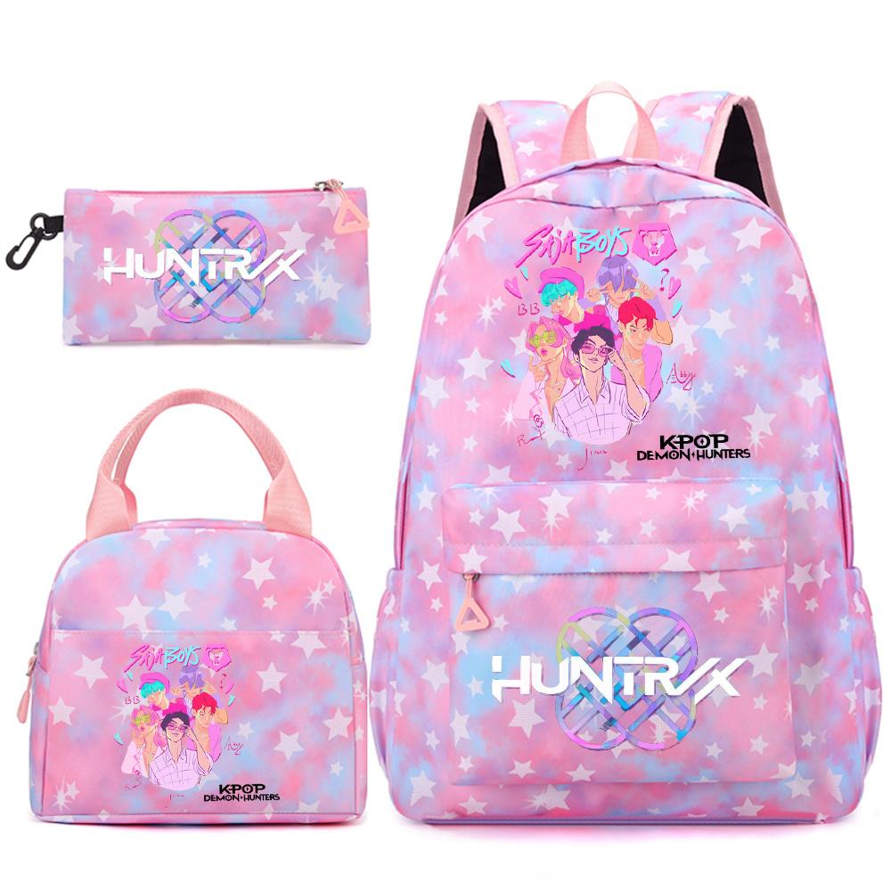 

3 шт./набір Аніме K-pop Принтований Рюкзак Сумка Пенал для Підлітка Студента Дівчини Хлопчика Шкільний Рюкзак Книжковий Рюкзак Велика Місткість Дорожня Сумка Дитячий Подарунок
