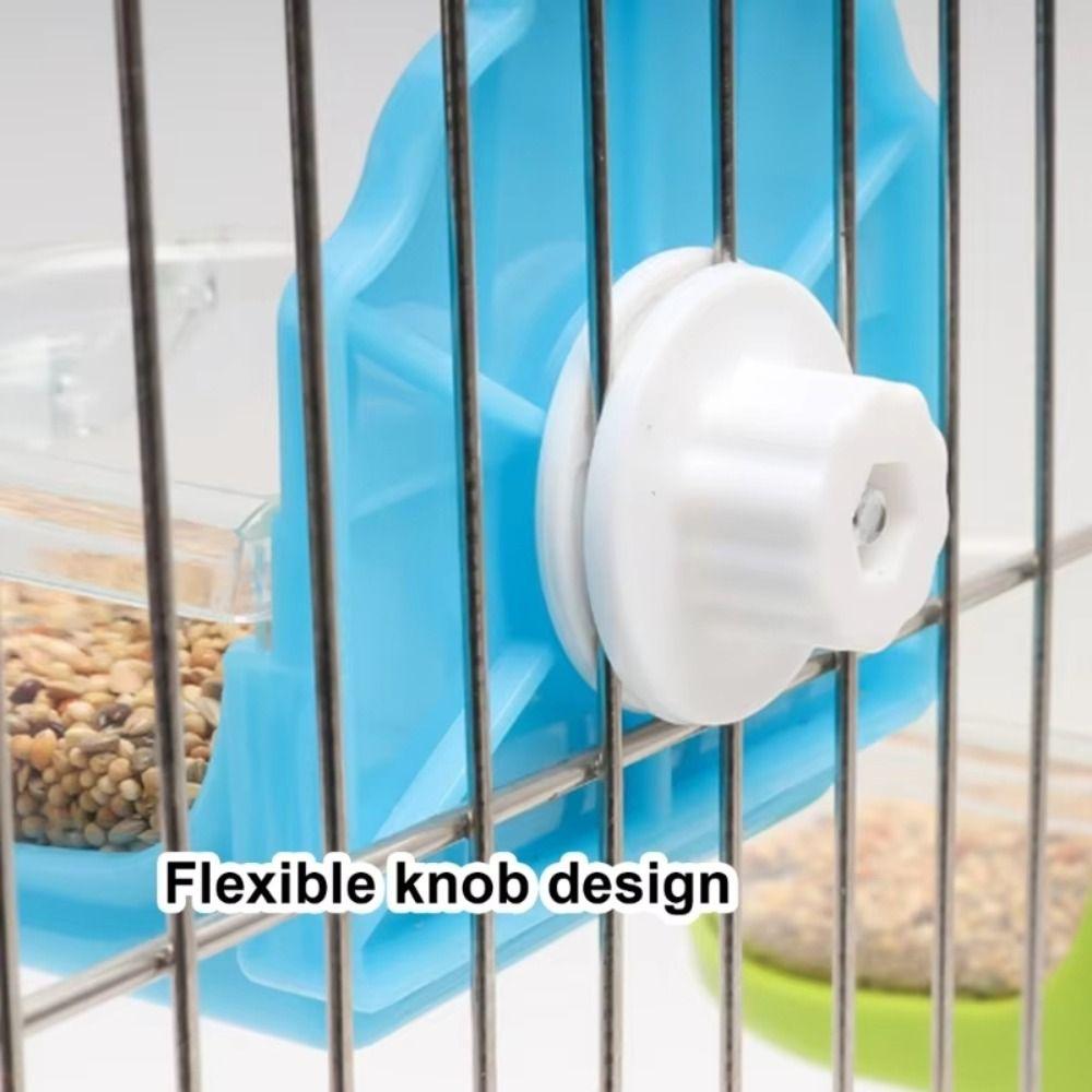 Transparent Cage Mount Bird Feeder Detachable Bird Feeding Water Box For Parakeet Lovebird