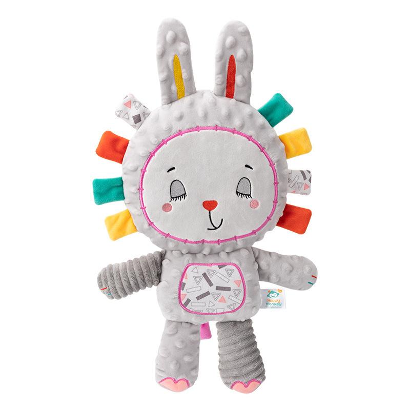 NEW Lovey Elephant Plush Bell Rattles Toy Baby Tags Stuffed Animal Soft Toy Built-in Sensory Toy for Newborn Toddler Infant Gift