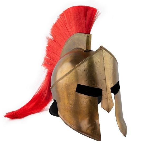 Medieval Armour King Leonidas Greek Spartan Roman Helmet | Men's Spartan Warrior Headwear Costume Accessories | 300 Movie Authentic Replica Helmet