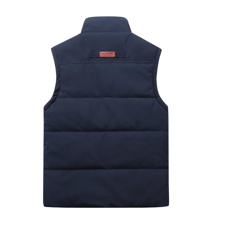 Mens Sleeveless Coat Fashion Plus Size Male Warm Waistcoat Fleece Vest Men Clothing Winter Vest Jackets
