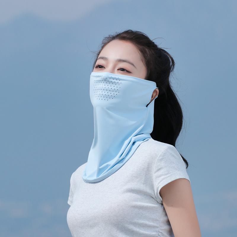 UPF50+ Unisex Cooling Cycling Mask - Sun Protection, Breathable, Anti-UV, Ice Silk Fabric, Earloop Design
