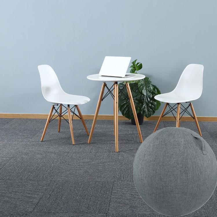Breathable, Anti-Pilling Cotton Linen Yoga Ball Cover, 55cm