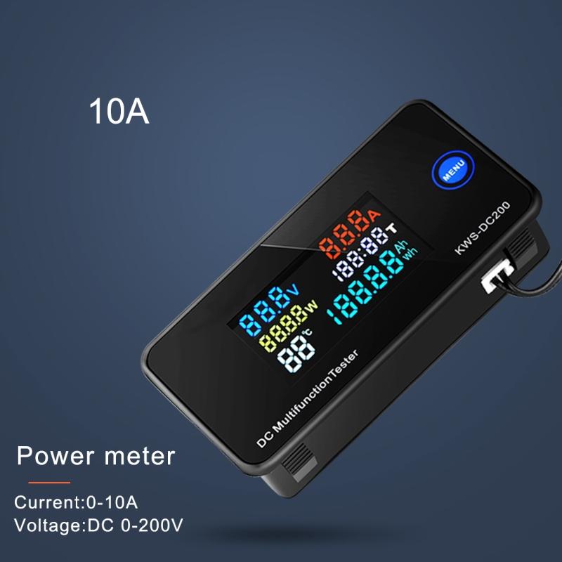 Digital LCD Voltmeter Ammeter 10/50/100A Current Power Energy Meter 0-200V 10/50/100A  DC Multifuntional Tester