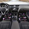 4pcs Universal Fit Butterfly Car Floor Mats Set, Polyester Non-Slip Front Rear Vehicle Floor Protectors, Inspirational Interior